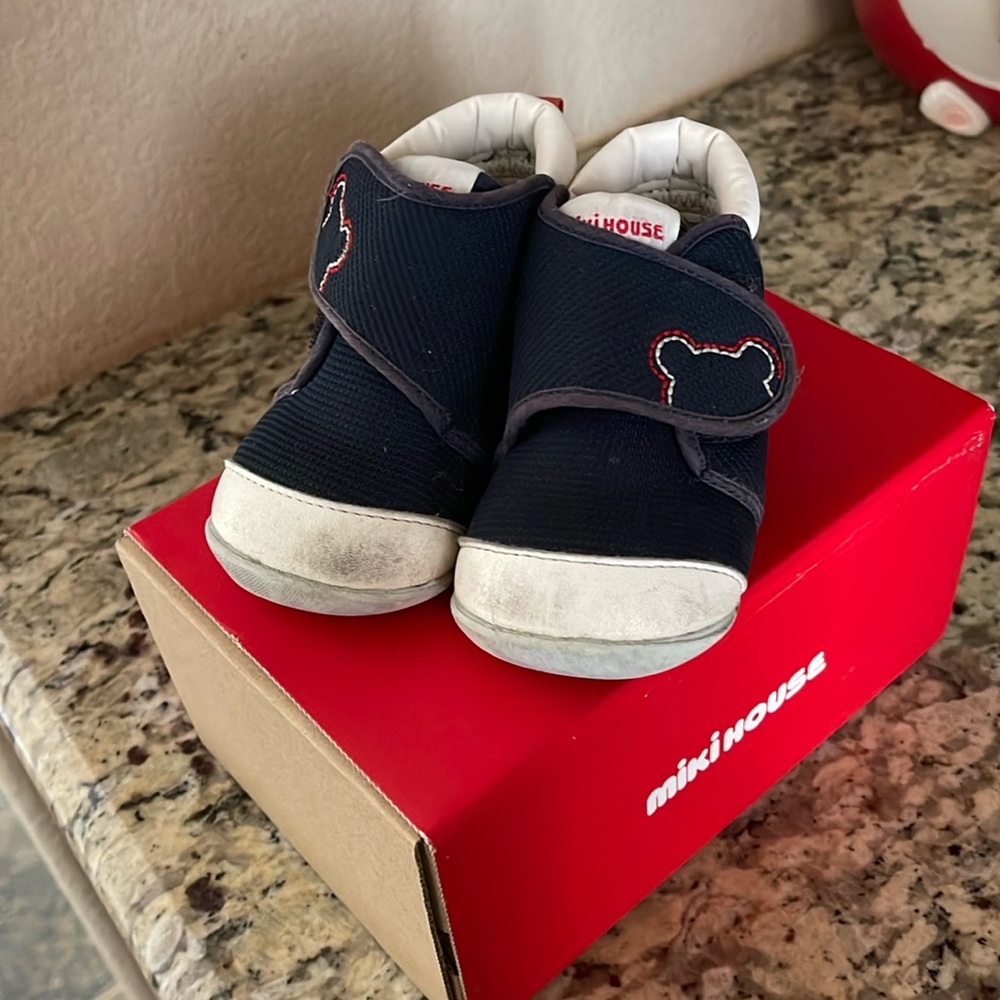 MIKI HOUSE My First Walker Shoes, Classic Navy